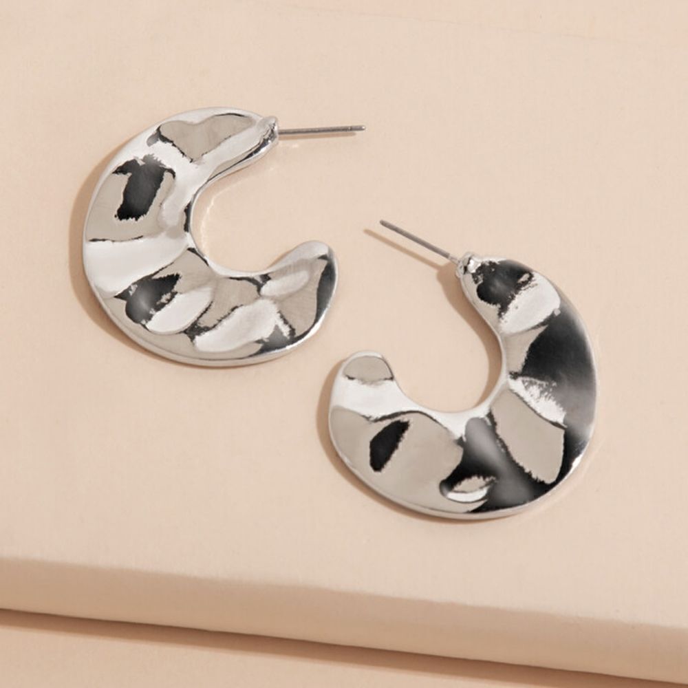 FREE With Purchase - Ricki's Newβ With TagβHalfβRoundβMoltenβMetalβEarrings